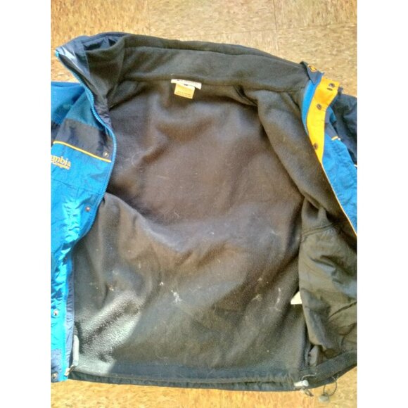 Columbia Coat Men's Large 1990s 2 in 1 Jacket Double Zip radial‎ sleeve fleece - Picture 5 of 10
